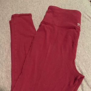Maroon full length leggings